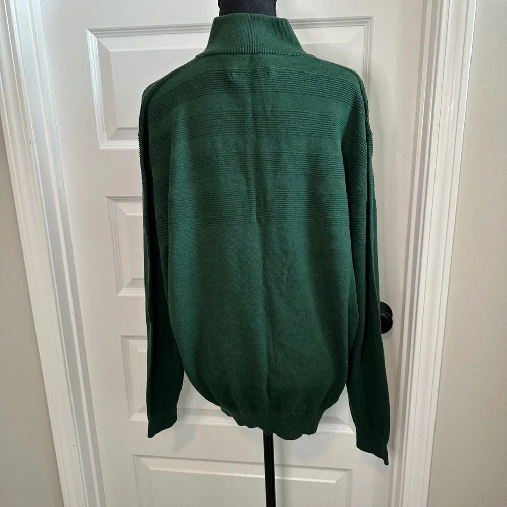 Cutter and Buck Green Bay Packers Mens Large 1/4‎ Zip Sweater Cotton Size L